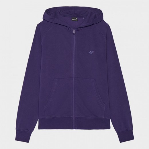Damska bluza dresowa rozpinana z kapturem 4F 4FWMM00TSWSF1763 - granatowa ze sklepu Sportstylestory.com w kategorii Bluzy damskie - zdjęcie 175556946