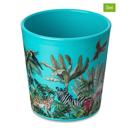 koziol Kubki (4 szt.) "Jungle" w kolorze turkusowym - 190 ml Koziol onesize wyprzedaż Limango Polska