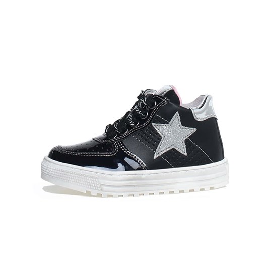 Naturino Skórzane sneakersy &quot;Hess&quot; w kolorze srebrno-czarno-jasnoróżowym ze sklepu Limango Polska w kategorii Buty sportowe dziecięce - zdjęcie 175558886