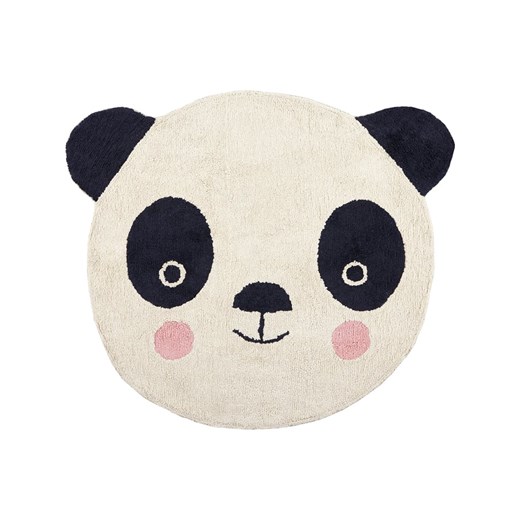 The Wild Hug Dywan bawełniany &quot;Panda&quot; w kolorze biało-granatowym - 100 x 85 cm ze sklepu Limango Polska w kategorii Tekstylia dziecięce - zdjęcie 175559059