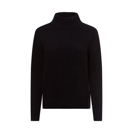 MOS MOSH Sweter damski - MMThyra Kobiety Wełna czarny jednolity ze sklepu vangraaf w kategorii Swetry damskie - zdjęcie 175562189