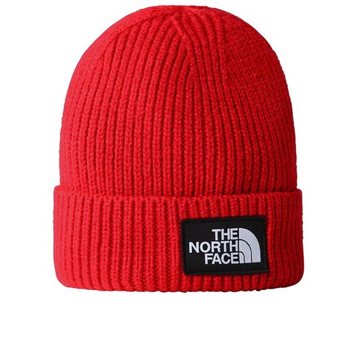 Czapka The North Face Logo Box Beanie 0A3FJX6821 - czerwona ze sklepu streetstyle24.pl w kategorii Czapki zimowe męskie - zdjęcie 175566627