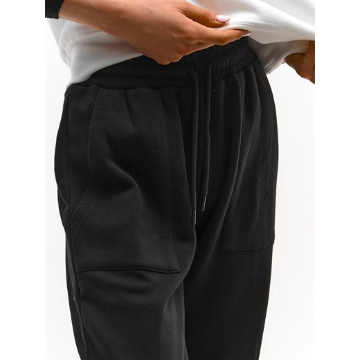 Czarne spodnie damskie Gate casual dresowe