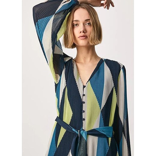 Pepe Jeans Sukienka w kolorze granatowo-beżowym Pepe Jeans S okazyjna cena Limango Polska