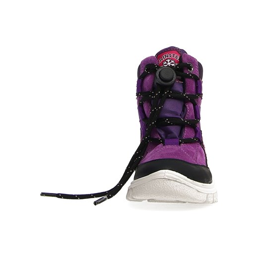 Buty zimowe dziecięce Naturino tkaninowe fioletowe jesienne 