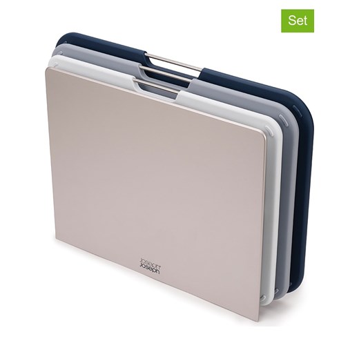 JosephJoseph 4-częściowy zestaw w kolorze srebrno-niebieskim do krojenia ze sklepu Limango Polska w kategorii Deski - zdjęcie 175576975