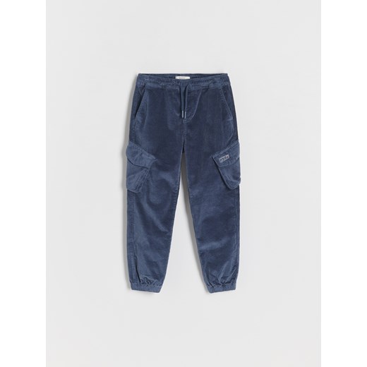 Reserved - Bawełniane joggery cargo - niebieski Reserved 164 (13 lat) Reserved