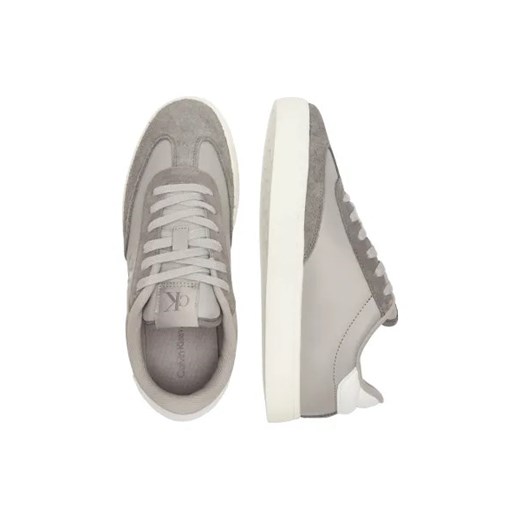Szare buty sportowe męskie Calvin Klein z tworzywa sztucznego wiązane wiosenne