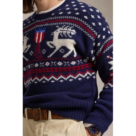 POLO RALPH LAUREN Wełniany sweter | Regular Fit Polo Ralph Lauren XL okazja Gomez Fashion Store