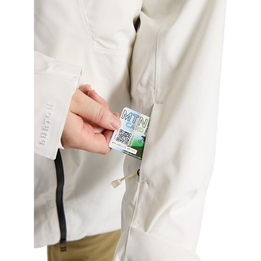 Kurtka damska Burton krótka w sportowym stylu biała z kapturem 