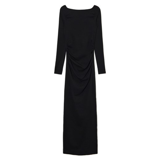 Cropp - Sukienka maxi z długimi rękawami - czarny Cropp XL Cropp