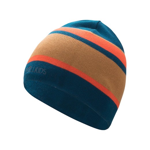 Trollkids Czapka beanie &quot;Nordland&quot; w kolorze niebiesko-jasnobrązowym Trollkids 52-56 cm okazyjna cena Limango Polska