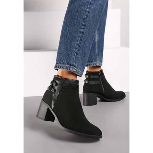 Botki Renee na zamek eleganckie na obcasie 