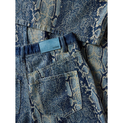 Reserved jeansy damskie niebieskie 