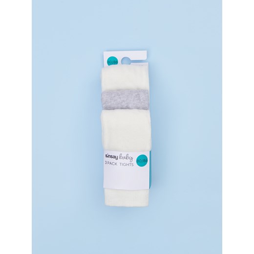 Sinsay - Rajstopy niemowlęce 3 pack - wielobarwny Sinsay 74 Sinsay