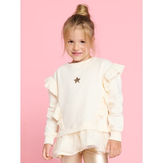 Sinsay - Bluza z baskinką - kremowy Sinsay 98 Sinsay