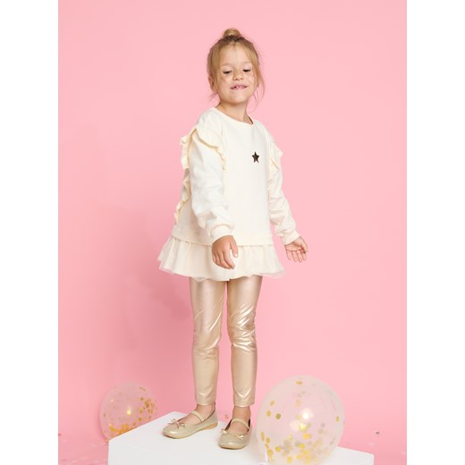 Sinsay - Bluza z baskinką - kremowy Sinsay 134 Sinsay