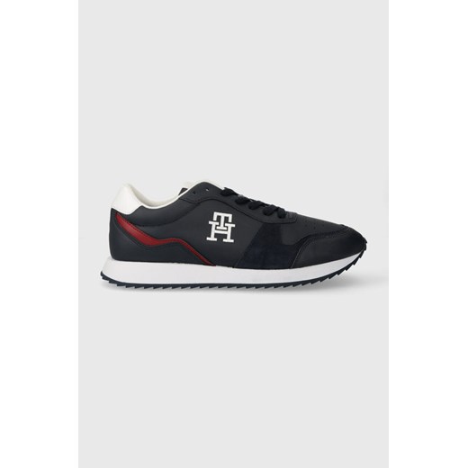 Tommy Hilfiger sneakersy RUNNER EVO LTH MIX kolor granatowy FM0FM04959 ze sklepu ANSWEAR.com w kategorii Buty sportowe męskie - zdjęcie 175594817