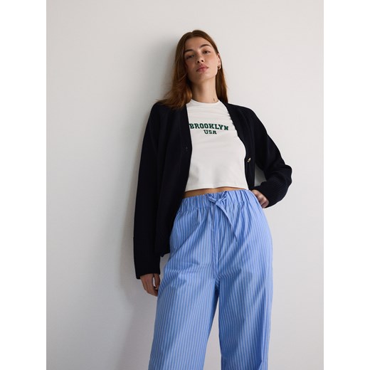 Reserved - Kardigan z ozdobnymi guzikami - granatowy ze sklepu Reserved w kategorii Swetry damskie - zdjęcie 175596249