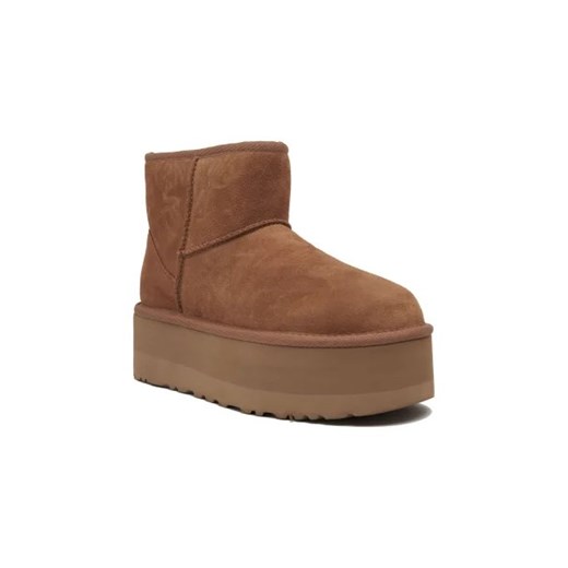 UGG Skórzane śniegowce Classic Mini Platform | z dodatkiem wełny 36 Gomez Fashion Store