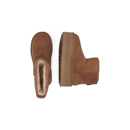 UGG Skórzane śniegowce Classic Mini Platform | z dodatkiem wełny 41 Gomez Fashion Store