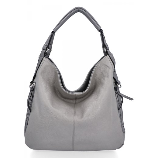 Uniwersalna Torebka Damska XL Hernan HB038 Jasno Szara ze sklepu PaniTorbalska w kategorii Torby Shopper bag - zdjęcie 175597978