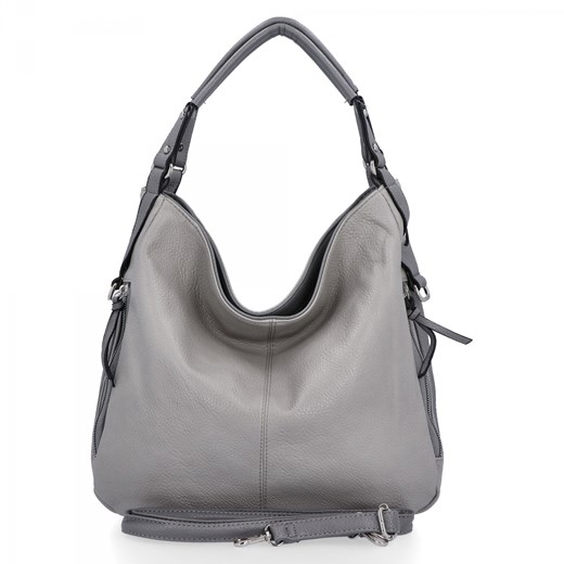 Uniwersalna Torebka Damska XL Hernan HB038 Jasno Szara Hernan One Size promocyjna cena PaniTorbalska