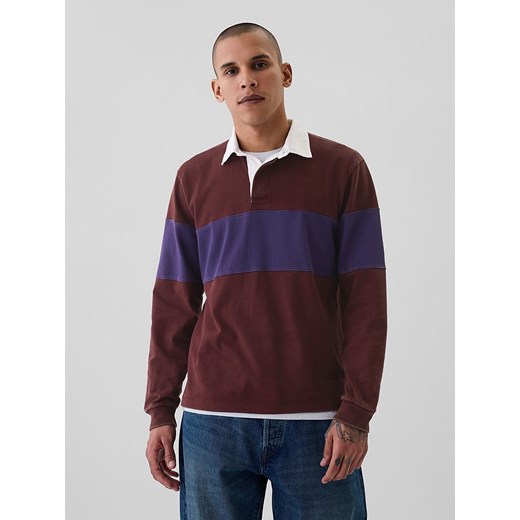 GAP Koszulka polo w kolorze bordowo-niebieskim ze sklepu Limango Polska w kategorii T-shirty męskie - zdjęcie 175607696