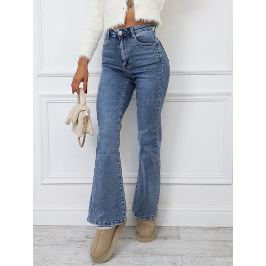 SPODNIE JEANSOWE FLARE DZWONY- JANSY JEANS ze sklepu olika.com.pl w kategorii Jeansy damskie - zdjęcie 175608116