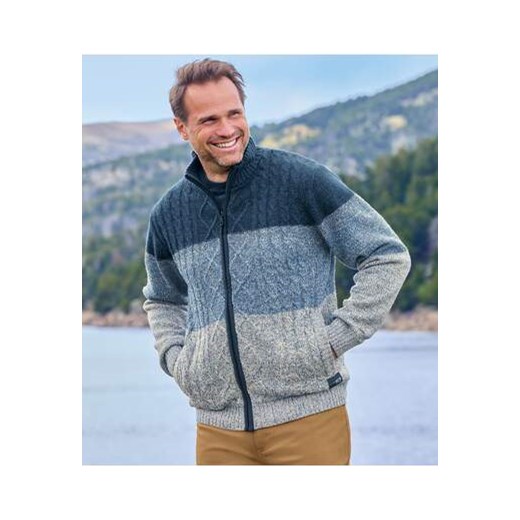 Trykotowa bluza podszyta kożuszkiem sherpa Montana ze sklepu Atlas For Men w kategorii Bluzy męskie - zdjęcie 175613547