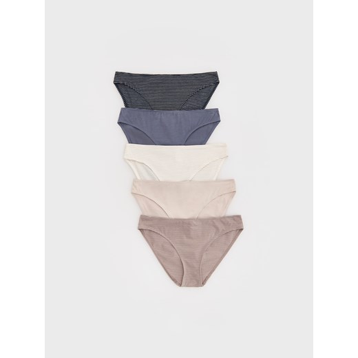 Reserved - Bawełniane majtki typu bikini 5 pack - kremowy Reserved L Reserved