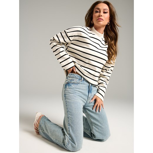 Sinsay - Jeansy wide leg - turkusowy Sinsay 44 Sinsay