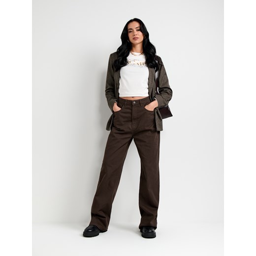 Bluzka damska Sinsay z okrągłym dekoltem młodzieżowa z długim rękawem 