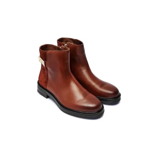 Tommy Hilfiger Skórzane botki Th Logo Leather Mix Chelsea Tommy Hilfiger 39 wyprzedaż Gomez Fashion Store