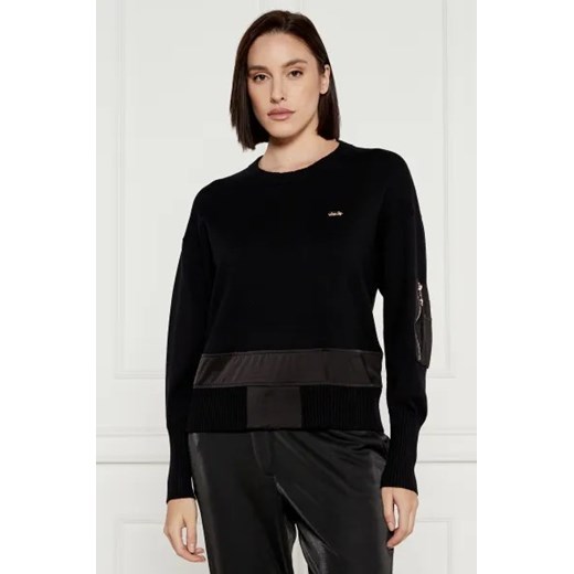 Sweter damski czarny Liu Jo z okrągłym dekoltem