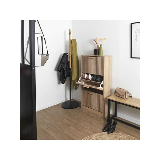 THE HOME DECO FACTORY Szafka w kolorze jasnobrązowym na buty - 60 x 113 x 24 cm ze sklepu Limango Polska w kategorii Szafy - zdjęcie 175619897
