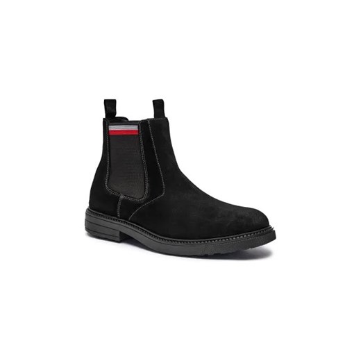 Buty zimowe męskie Tommy Hilfiger bez zapięcia z tworzywa sztucznego 