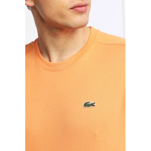 T-shirt męski Lacoste z krótkim rękawem pomarańczowa 