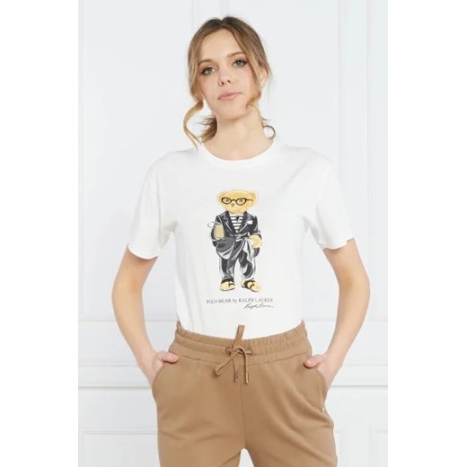 Bluzka damska Polo Ralph Lauren z kołnierzykiem z krótkim rękawem młodzieżowa