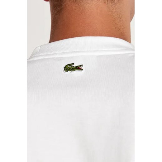 T-shirt męski Lacoste z krótkimi rękawami z napisem 