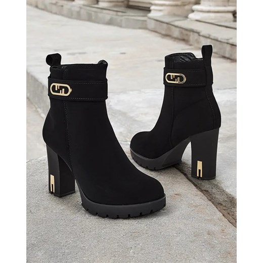 Botki Royalfashion.pl czarne eleganckie