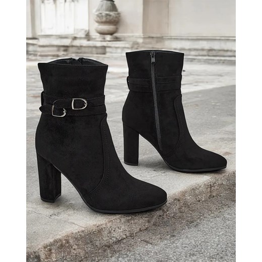 Royalfashion.pl botki na obcasie na zamek 