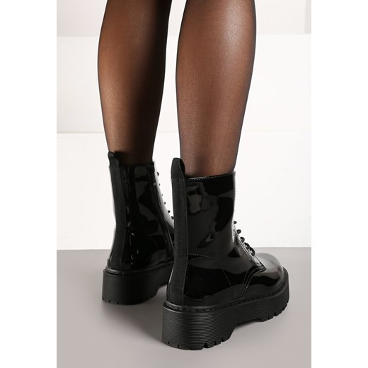 Czarne Botki Workery na Grubej Podeszwie Edaliana 40 promocja born2be.pl