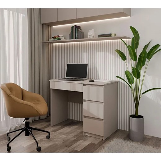 Nowoczesne biurko z 4 szufladami glina - Oraso 4X Elior One Size Edinos.pl