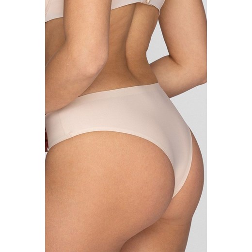 Beżowe figi brazylijskie bezszwowe Silvia, Kolor beżowy, Rozmiar S, Mefemi ze sklepu Intymna w kategorii Majtki damskie - zdjęcie 175628708