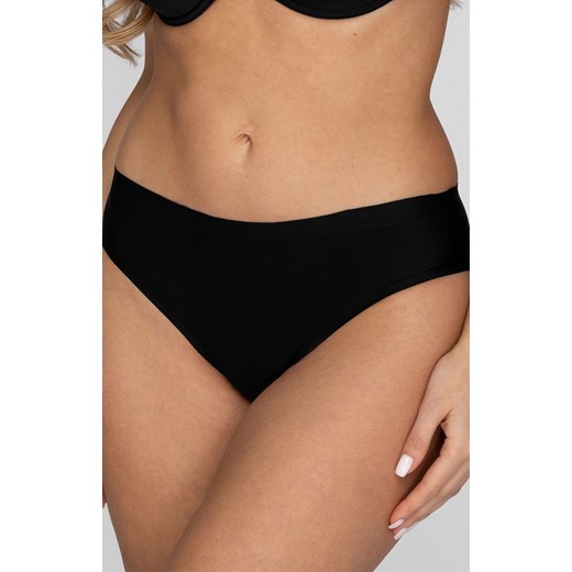 Czarne figi brazylijskie bezszwowe Silvia, Kolor czarny, Rozmiar S, Mefemi ze sklepu Intymna w kategorii Majtki damskie - zdjęcie 175628709