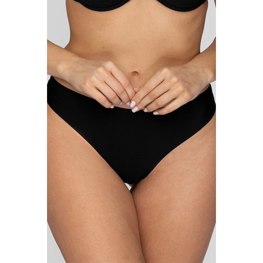 Czarne stringi damskie bezszwowe Silvia, Kolor czarny, Rozmiar S, Mefemi ze sklepu Intymna w kategorii Majtki damskie - zdjęcie 175628719