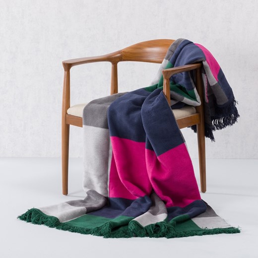 Koc Cosy Home 150x200cm Leaf&Fuchsia ze sklepu dekoria.pl w kategorii Koce i pledy - zdjęcie 175629387