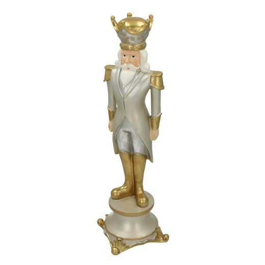 Figurka Dziadek do orzechów 42cm silver - id: 815-497 - marki Dekoria - 175629625 Figurka Dziadek do orzechów 42cm silver ze sklepu dekoria.pl w kategorii Dekoracje bożonarodzeniowe - zdjęcie 175629625