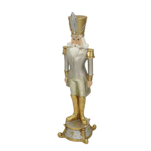 Figurka Dziadek do orzechów 42cm silver gold - id: 815-538 - marki Dekoria - 175629629 Figurka Dziadek do orzechów 42cm silver gold ze sklepu dekoria.pl w kategorii Dekoracje bożonarodzeniowe - zdjęcie 175629629
